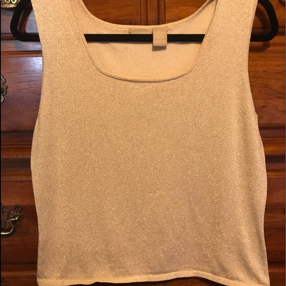 Gold shiny top